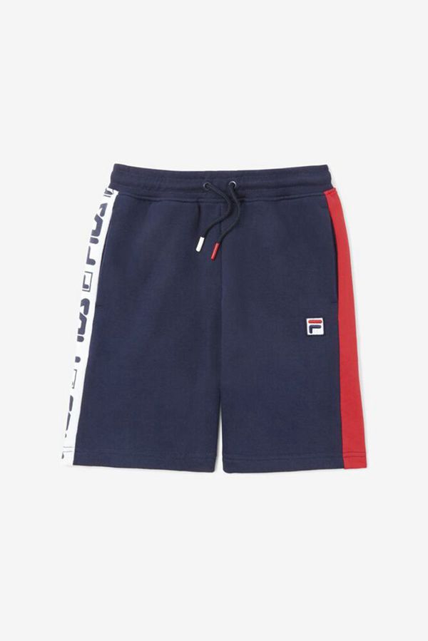 Fila Šortky Detske Námornícka Modrá - Cotton Athletic Vypredaj - Slovakia 23684-ZVQD